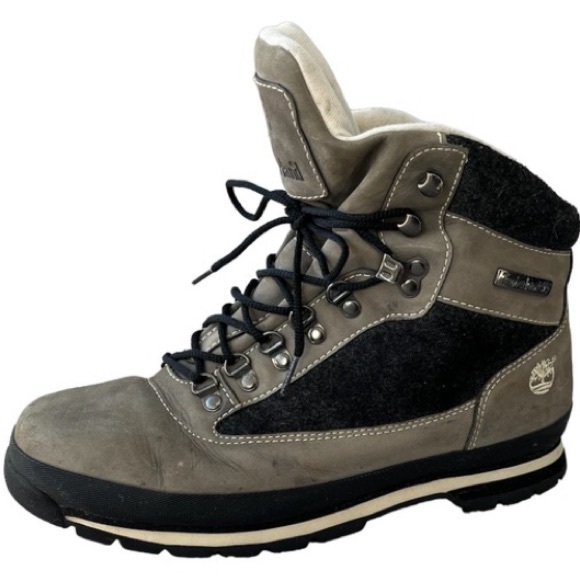 Timberland Boots Hiking Euro Hiker Winter Hiking Boots Tan Grey Black Size 11 main image 8